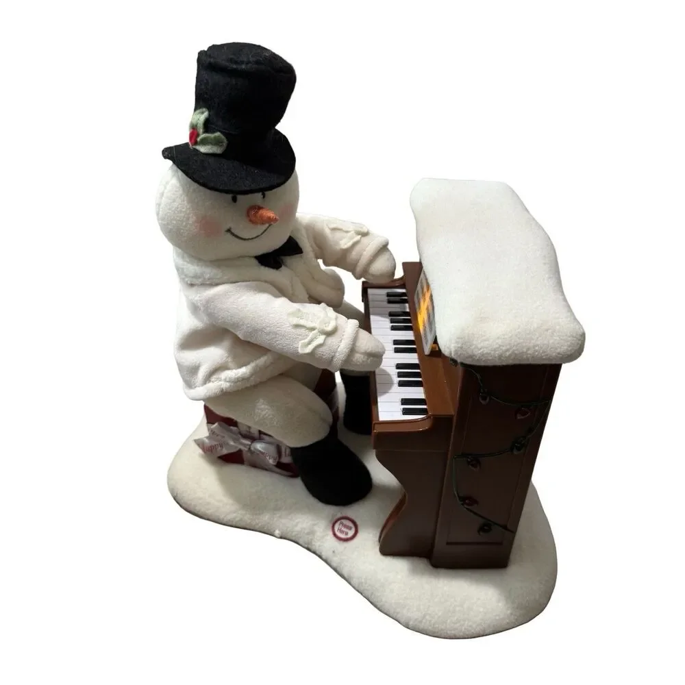 Hallmark 2005 Piano Playing Snowman Musical Christmas Lights & Animation READ